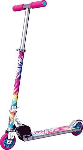 Razor A Kick Scooter, Edizione Speciale Con Grafica Tie-Dye, Monopattino Pieghevole In Alluminio