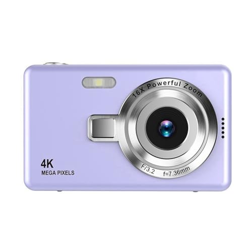 Begchy Ccd Digital Camera Studenti Introduzione Al Campus Digitale Retro Pocket Card Digitale Colore Viola Con Scheda Di Memoria.