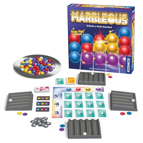 Thames & Kosmos Marbleous - Gioco Di Strategia In Marmo Colorato | Tempo Di Gioco Di 30 Minuti | Notte Di Gioco Per Famiglie 1-4 Giocatori | Età 8 In