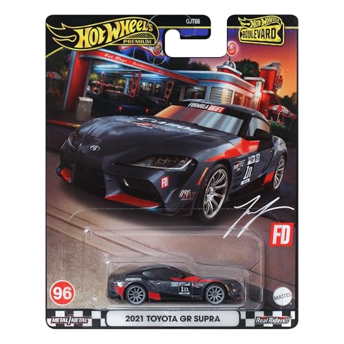 Hot Wheels Modellino Auto Toyota Gr Supra 2021 - Die Cast Scala 1:64 - Lunghezza 7Cm - Hrt56 - Serie Boulevard 96