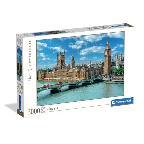 Clementoni Puzzle 3000 Pezzi, Londra Big Ben E Palazzo Di Westminster, Alta Qualità