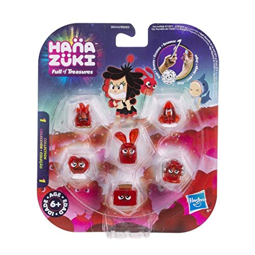 Hana Zuki B8444Es00 - Confezione Da 5 Tesori + 1 Mini Hemka, Colore: Rosso