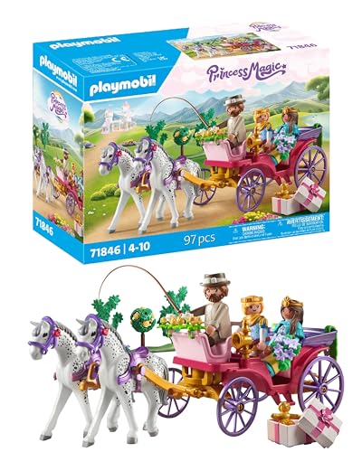 Playmobil | Princess Magic | Passeggiata In Carrozza Reale Con Principessa E Principe | Giocattolo Della Principessa | Giocattolo Da Favola Per Bambin