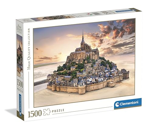Clementoni - Puzzle 1500 Pezzi Per Adulti E Ragazzi, Collection, Tema Monte Saint Michel, Idea Regalo Uomo E Donna, Made In Italy, 59,2X84,3 Cm, 31727