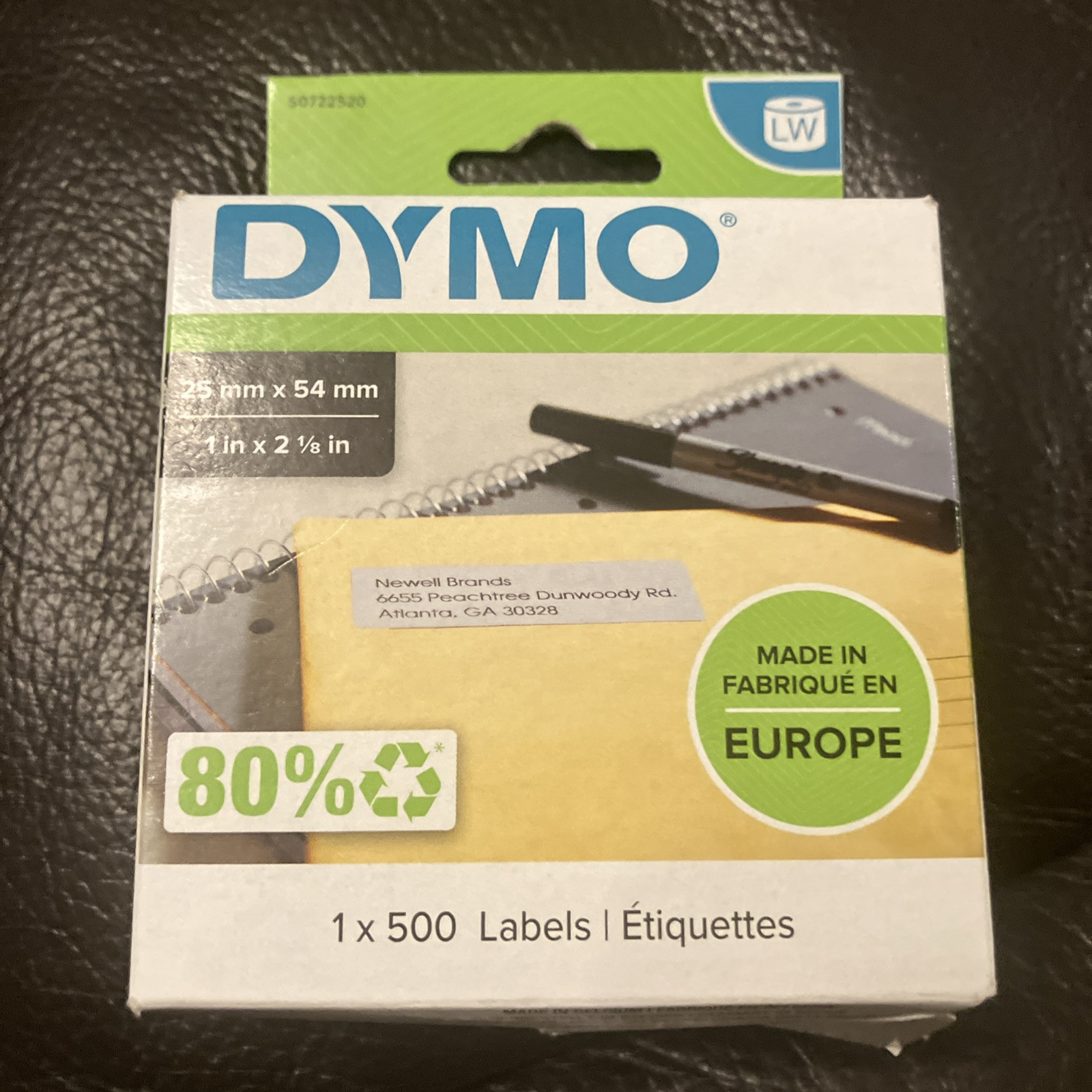 Etiquette adresse 54 x 25 mm Dymo S0722520 blanche - Rouleau de 50