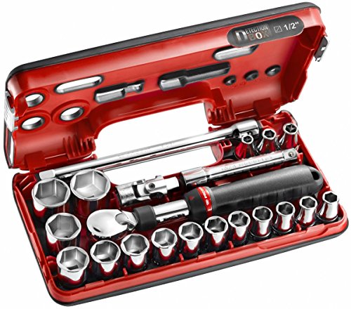 Facom Coffret Cliquet Extensible 1/2 " Detection Box Métriques 6 Pans - 21 Pièces - Sxl.Dbox1Pb