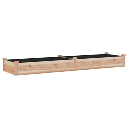 Vidaxl Lit Surélevé De Jardin Doublure 240X60X25 Cm Bois Massif Sapin, Lit Surélevé, Lit De Jardin, Lit De Légumes, Lit De Jardin Surélevé