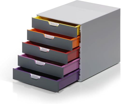 Durable 760527 Varicolor 5 Modules De Classement Avec 5 Tiroirs Couleurs Assortis