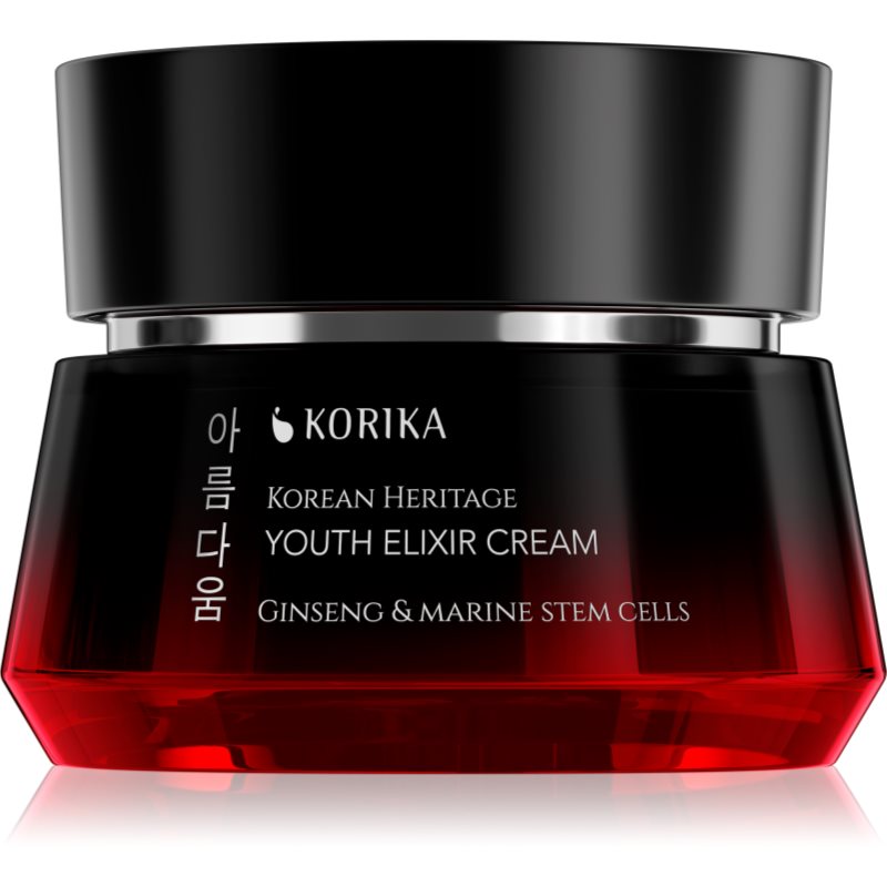 Korika Korean Heritage Ginseng & Marine Stem Cells Youth Elixir Cream Crema Nutriente Antiossidante Per Ringiovanire La Pelle 50 Ml