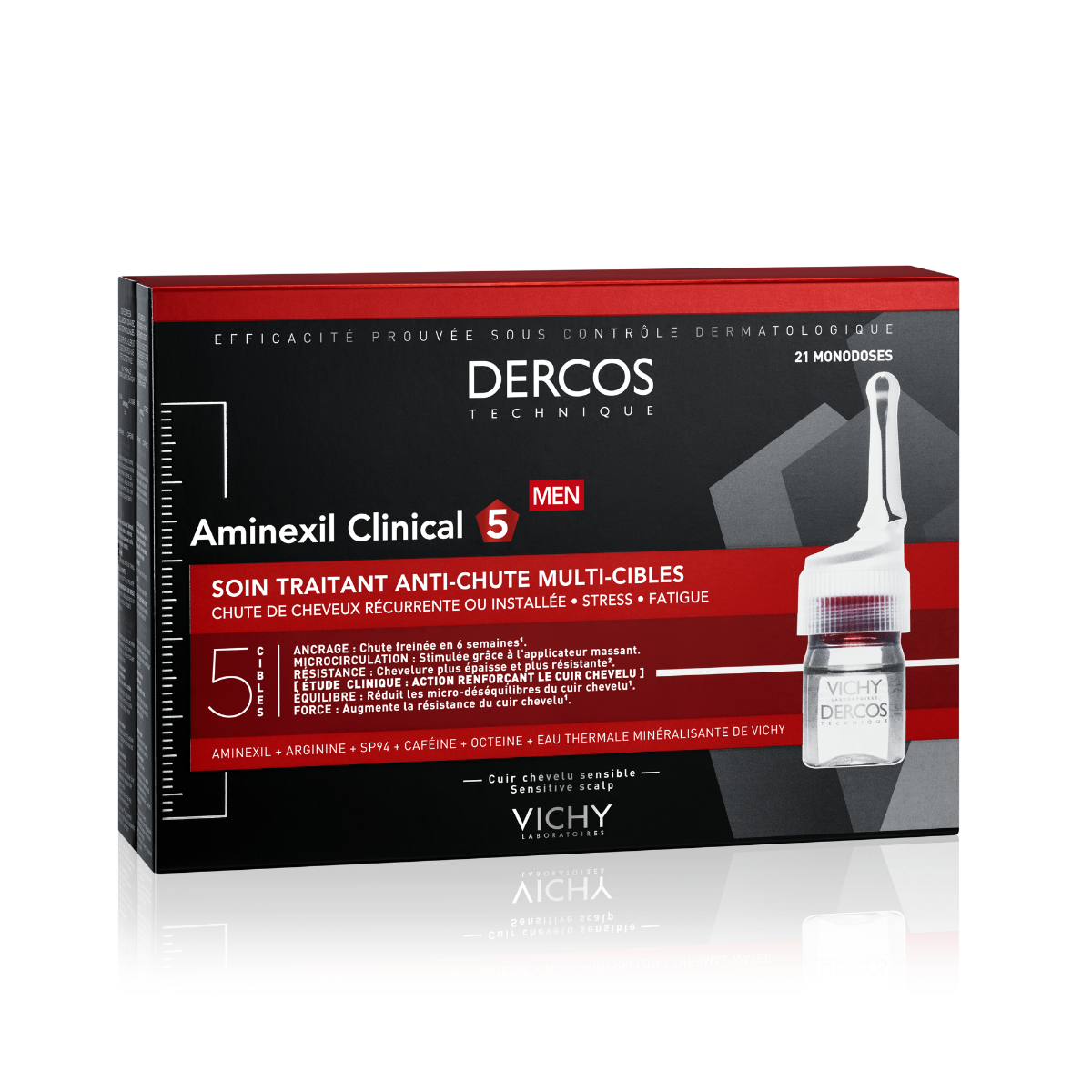 Vichy Dercos Aminexil Clinical Uomini Trattamento Anti-Caduta dei Capelli per Uomini 126 ml 126 ml