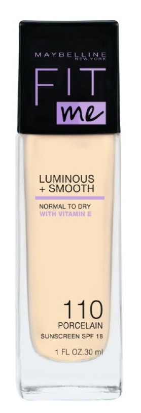 Maybelline Fit Me Luminous & Smooth Fondotinta, 110 30 ml Porcelain