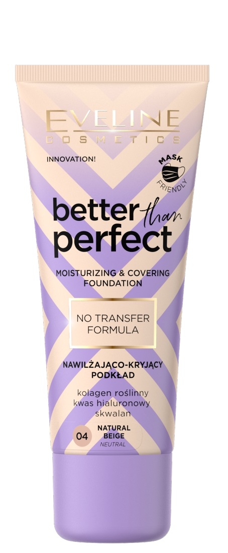 Eveline Better Than Perfect No Transfer Fondotinta 04 30 ml Natural Beige
