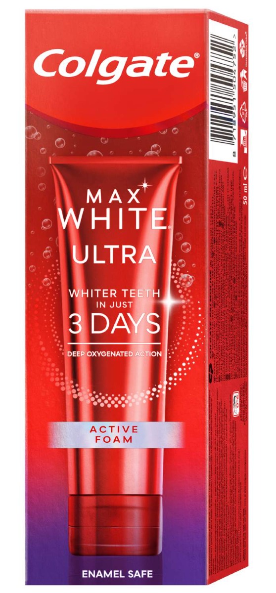 Colgate Dentifricio Max White Expert Ultra Active Foam 50 ml 50 ml