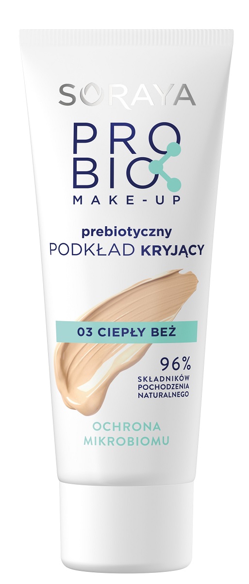 Soraya ProBIO Make-Up Fondotinta Prebiotico Coprente 03 Beige Caldo 30 ml Beige caldo
