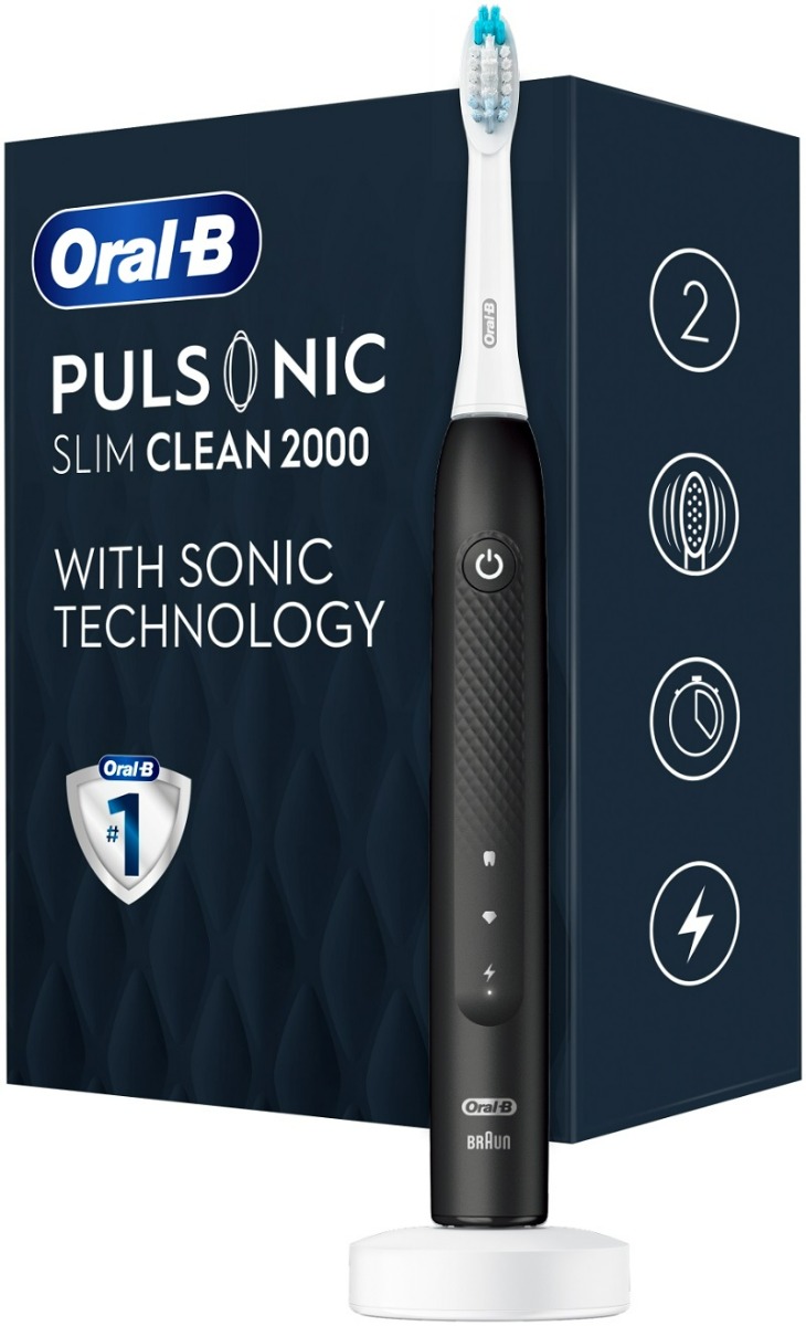 Oral-B Pulsonic Slim Clean 2000 Black Spazzolino sonico