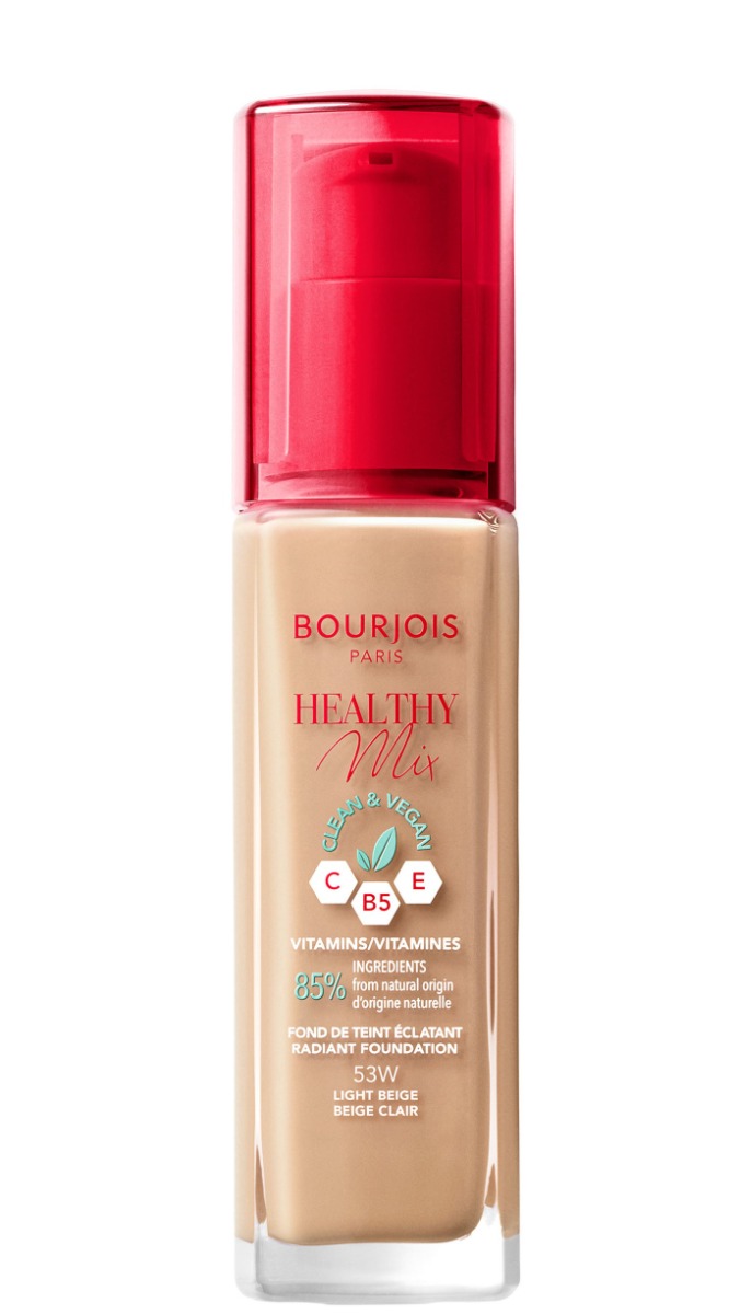 Bourjois Healthy Mix Clean & Vegan 53 Light Beige Fondotinta 30 ml Light Beige