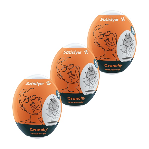 Satisfyer Masturbator Egg 3-elementi Set Crunchy - set di masturbatori