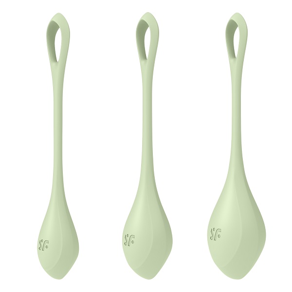 Satisfyer Yoni Power 2 Verde Chiaro sferette per l'allenamento dei muscoli del pavimento pelvico