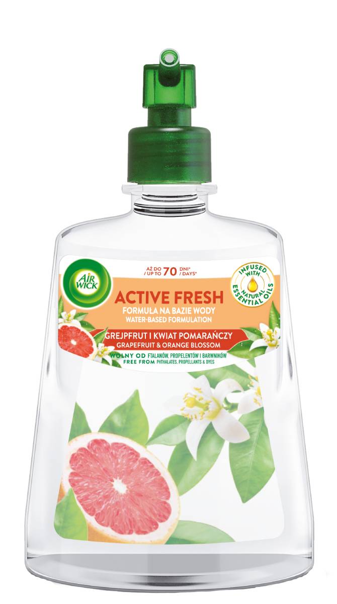 Air Wick Active Fresh Ricarica Pompelmo e Fiore d'Arancio 228 ml 228 ml