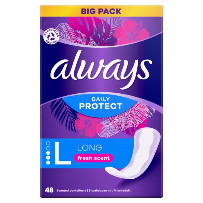 Always Dailies Salvaslip Lunghi 48 pz