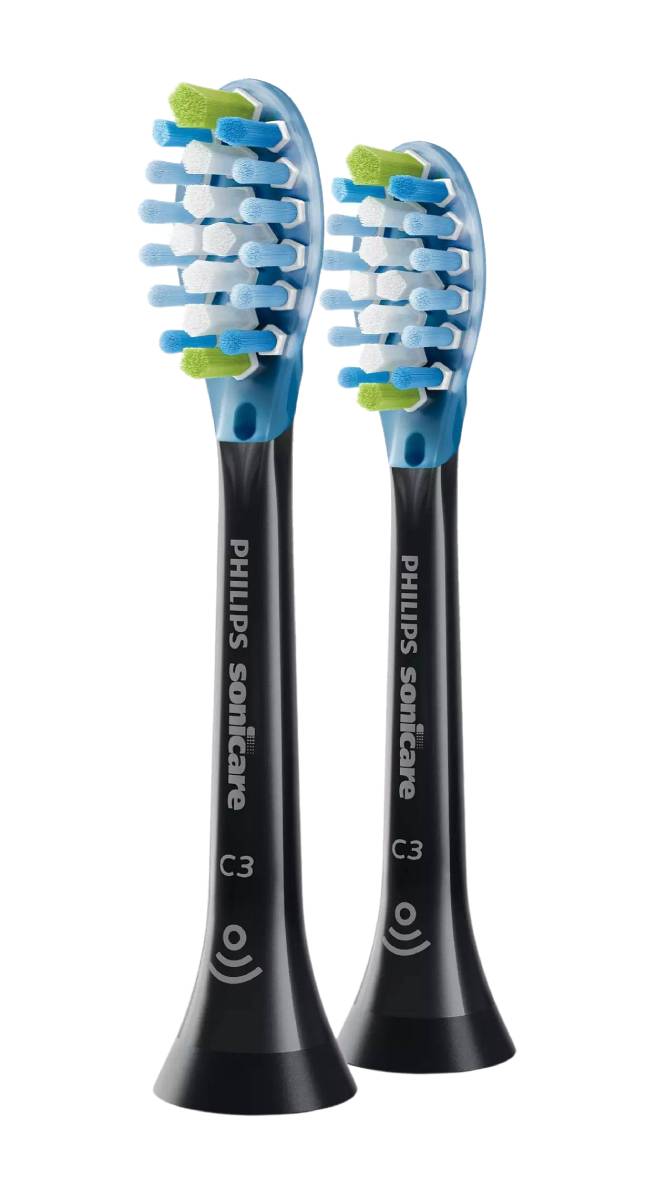 Philips Sonicare C3 Premium Plaque Defense HX9042/33 Testine Nere 2 pz