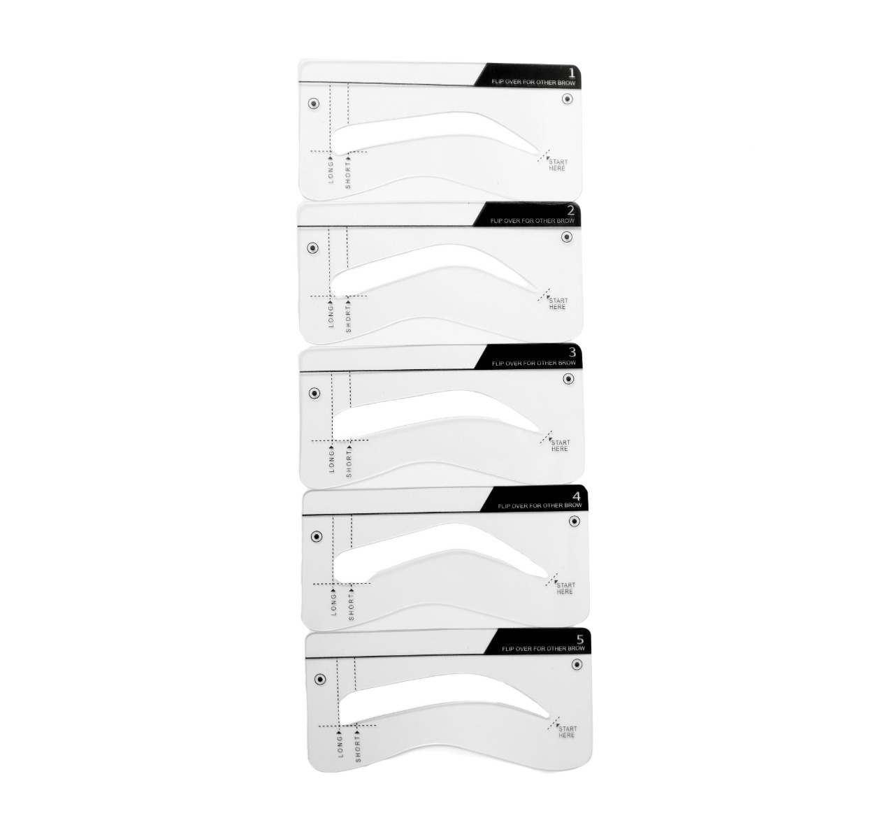 Lash Brow 5 - Stencil Sopracciglia, 5 Forme (Rigido)