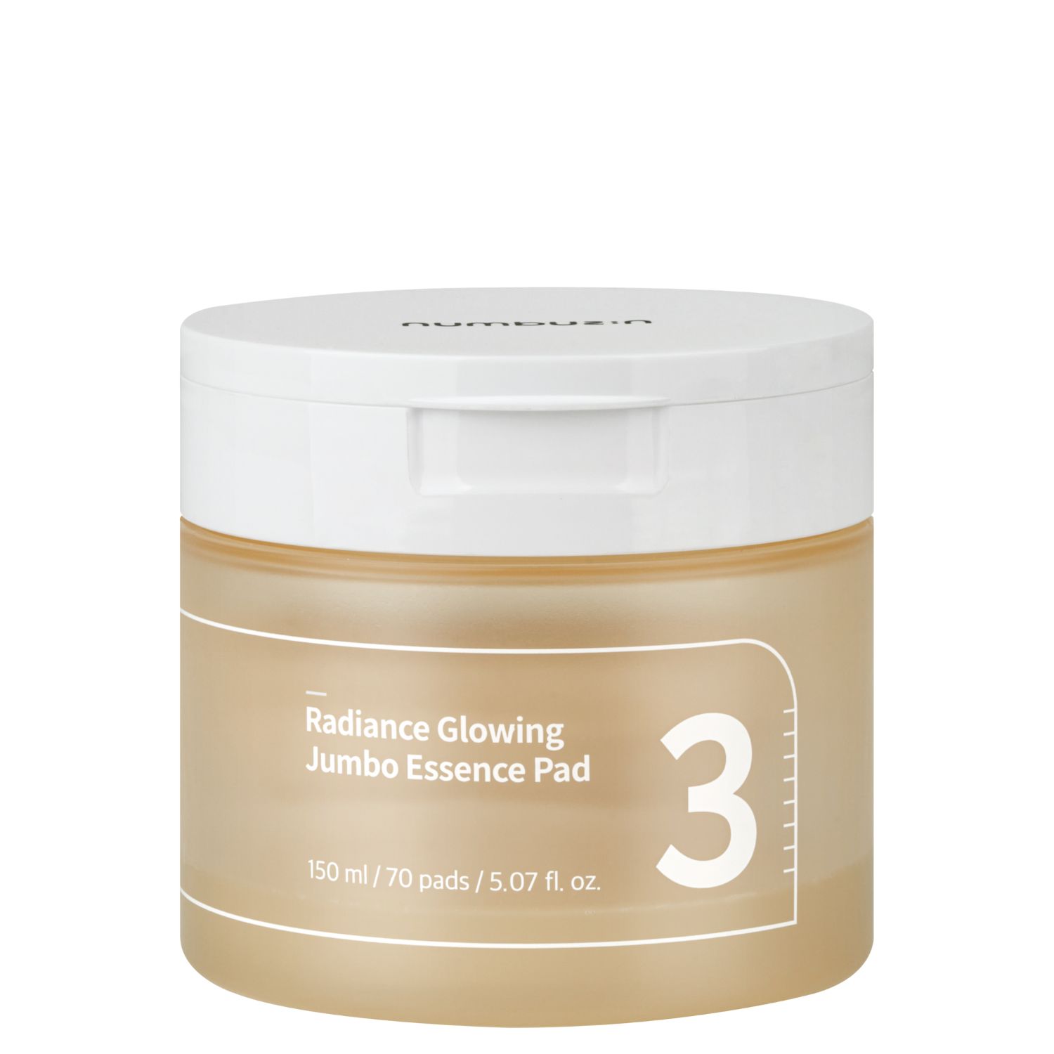 Numbuzin No.3 Radiance Glowing Jumbo Essence Pad - Dischetti Illuminanti per il Viso 70 pz