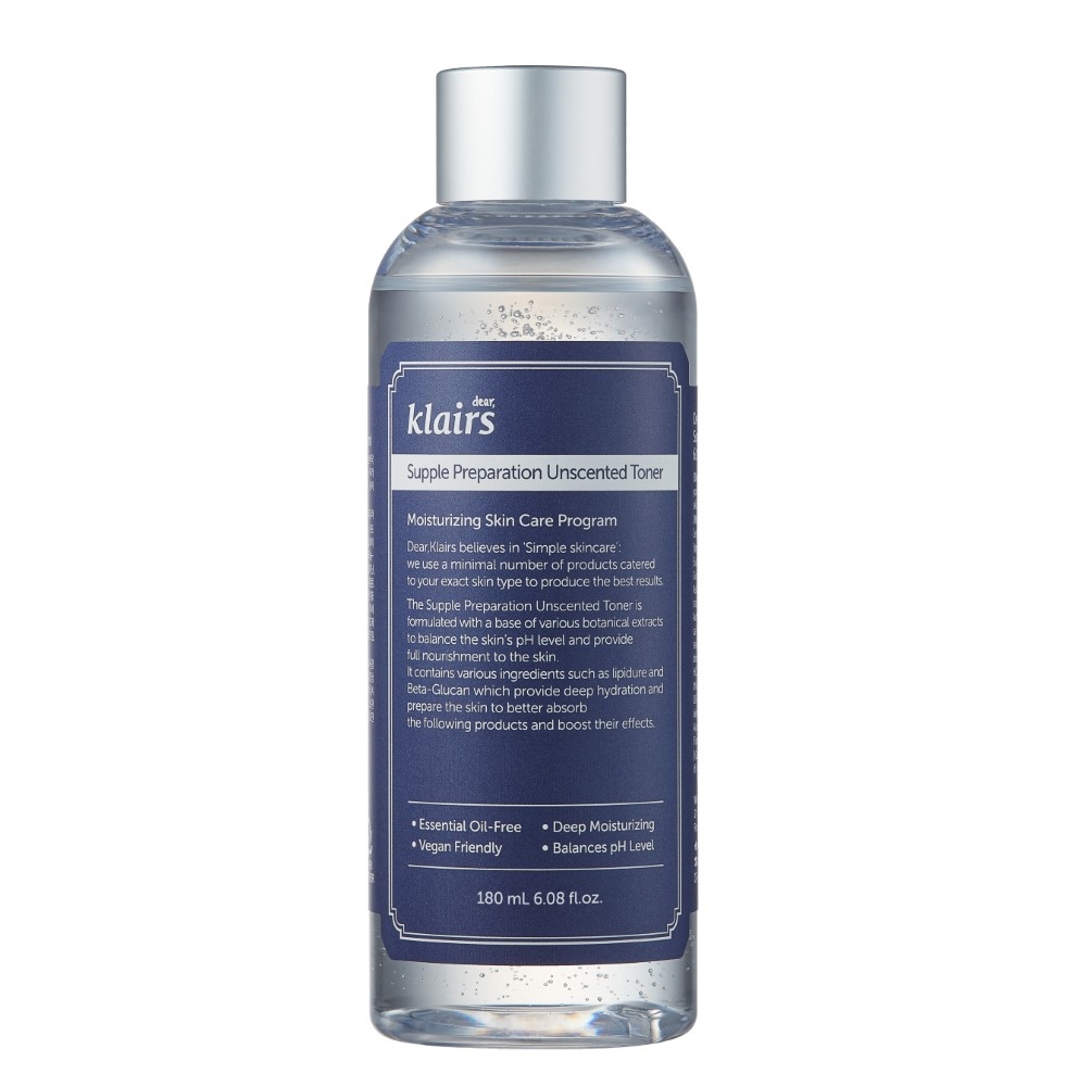 Dear Klairs Supple Preparation Unscented Toner - Tonico Viso Senza Profumo 180 ml