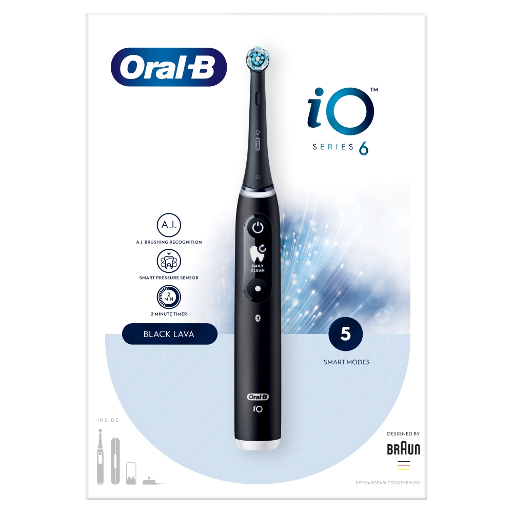 Oral-B iO 6 Black Lava Spazzolino elettrico