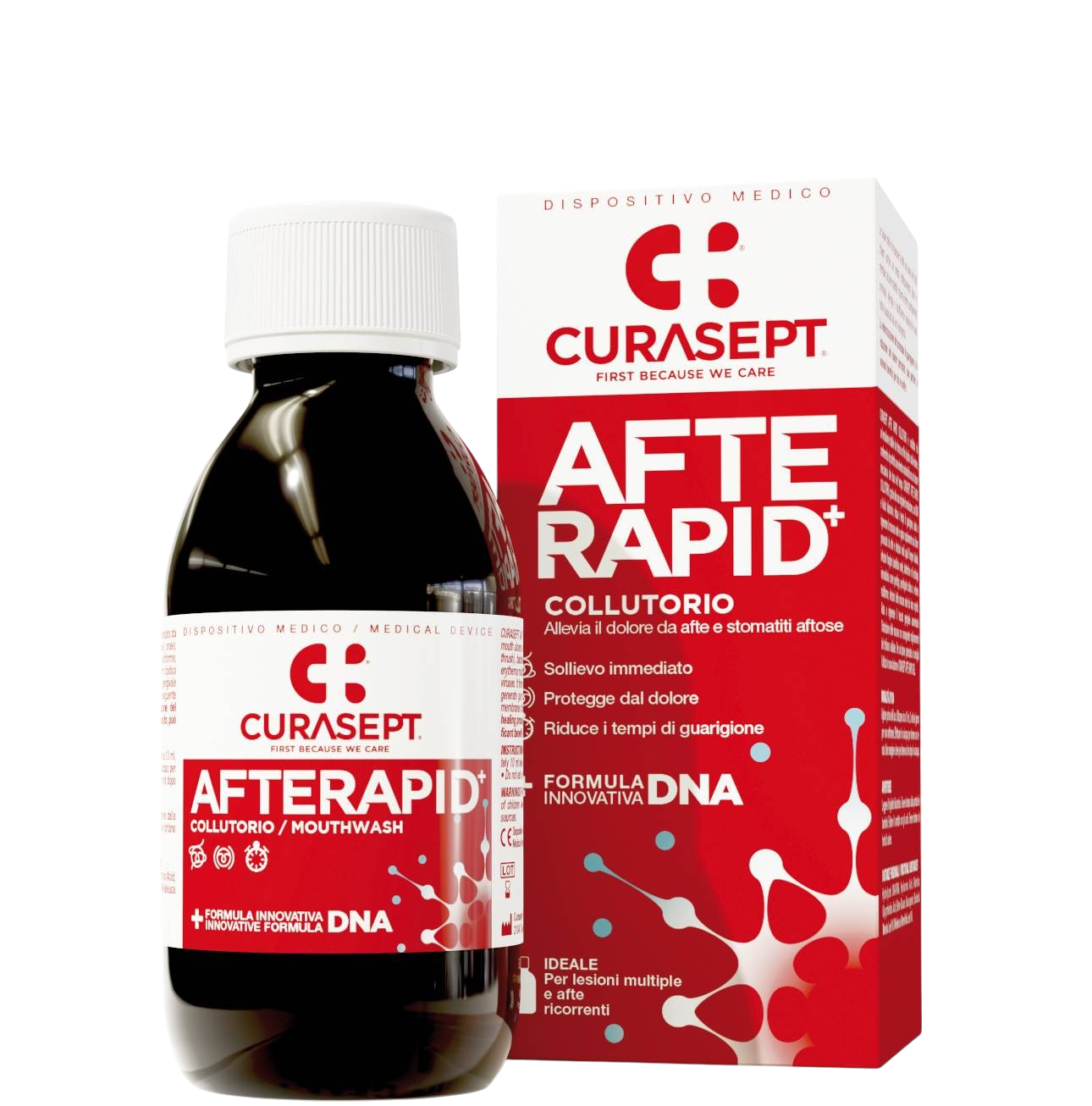 Curasept Afte Rapid DNA Collutorio per Aftosi 125 ml