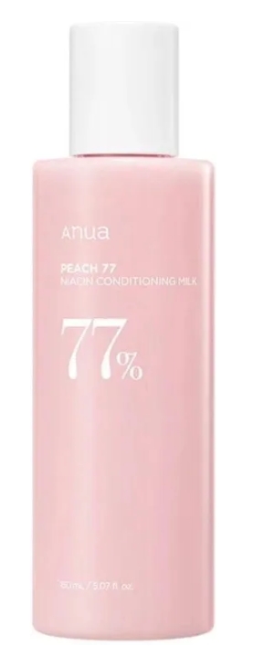 Anua Peach 77% Niacin Conditioning Milk, Latte Nutriente per il Viso 150 ml