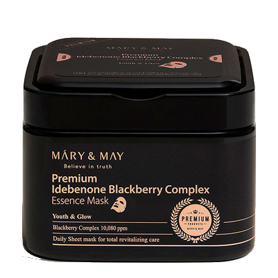 Mary & May Premium Idebenone Blackberry Complex Set di Maschere in Tessuto 30 pz
