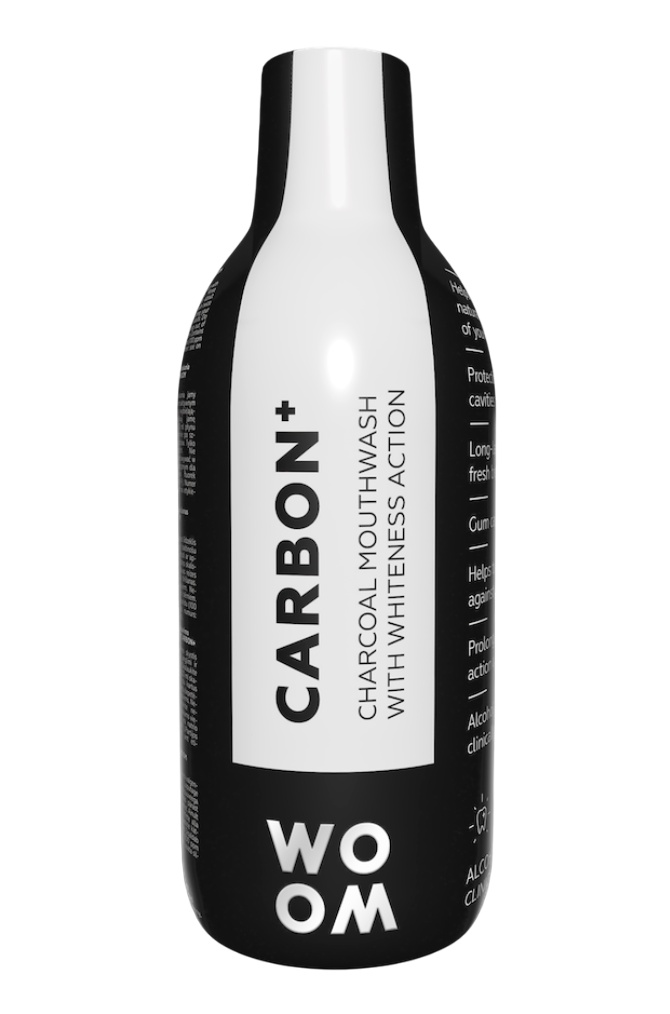 WOOM Carbon+ Collutorio Sbiancante al Carbone Attivo