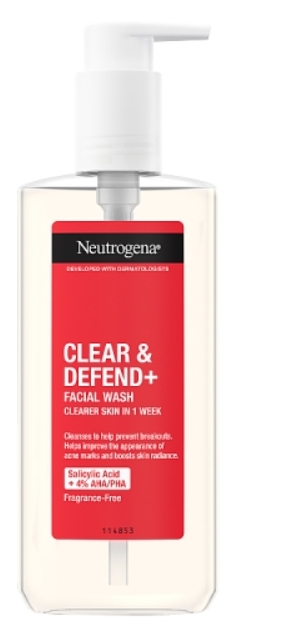 Neutrogena Clear & Defend+ Gel detergente per il viso