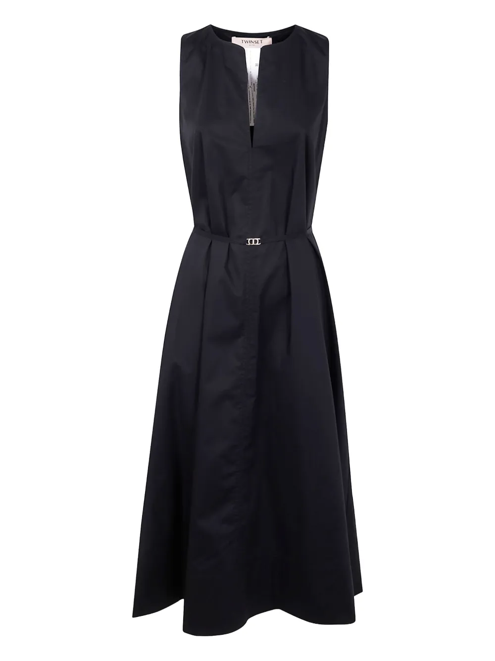 TWINSET belted sleeveless dress - Nero