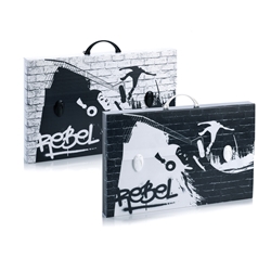 Valigetta in PPL Favorit con stampa Favorit Black&White soggetti asso