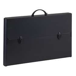 Valigetta in polionda Favorit Black con bordi rinforzati 37x60x5 2 cm