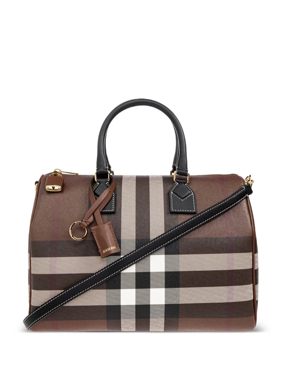Burberry medium Check satchel bag - Marrone
