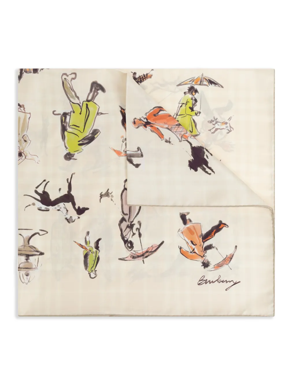 Burberry printed silk scarf - Toni neutri