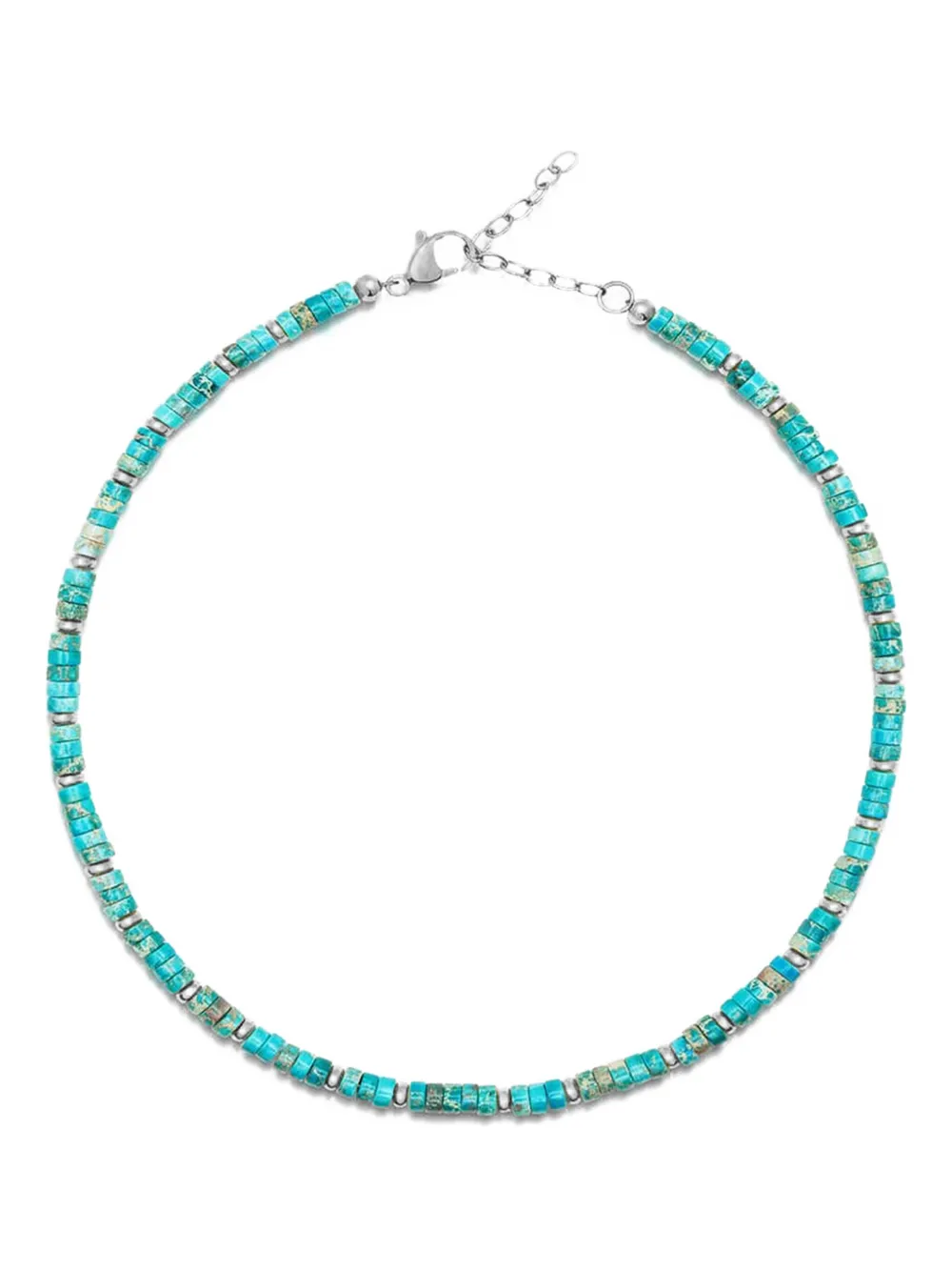 Nialaya Jewelry turquoise choker necklace - Argento