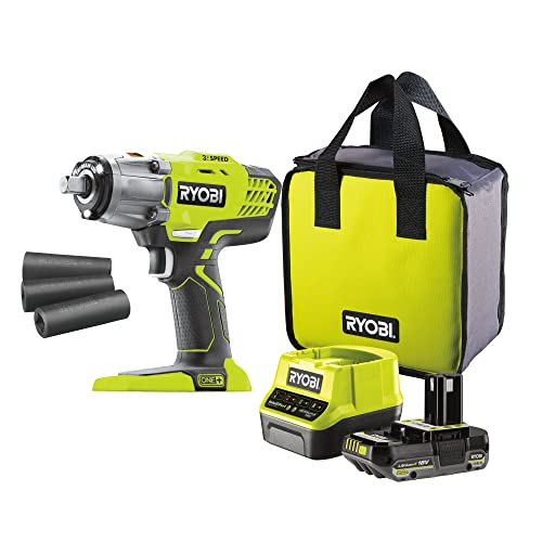 Ryobi R18Iw3-120S3 Avvitatore Ad Impulsi A Batteria 18V One+, Attacco Da 1/2", Fornito Con 1 Batteria Da 2.0Ah, Verde