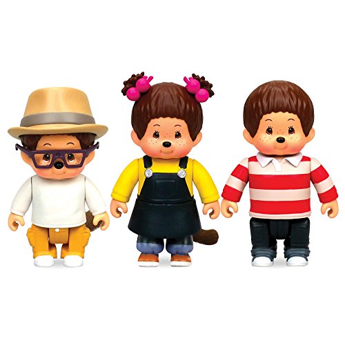 Rocco Giocattoli 81504 - Monchhichi - Willow, Kauri And Hanae 8 Cm