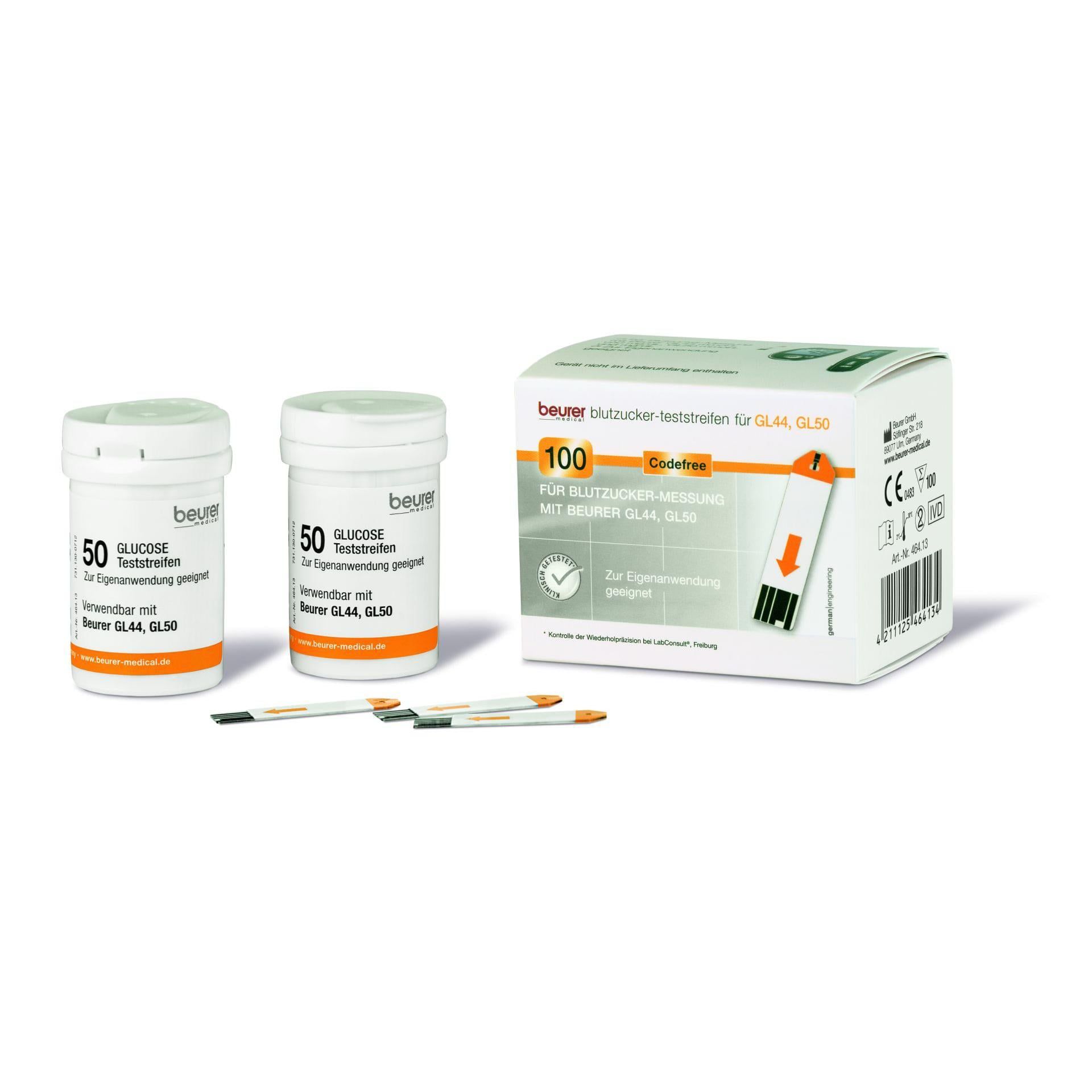 Strisce di prova beurer GL 44/50/50 EVO 100 pz reattive