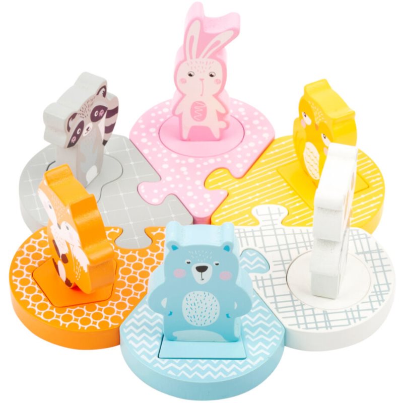 Small Foot Wooden Animal Puzzle Attività Giocattolo A Incastro In Legno 2Y+ 12 Pz
