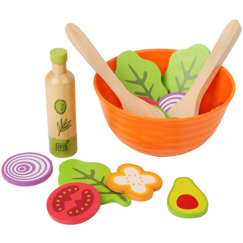 Small Foot Wooden Salad Making Set Set Di Giocattoli In Legno 2 Y+ 15 Pz