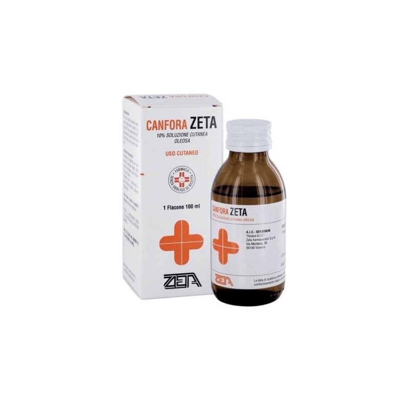 Zeta Farmaceutici - Canfora Zeta 10 % Soluzione Cutanea Idroalcolica Dolori Muscolari E Articolari 100 Ml