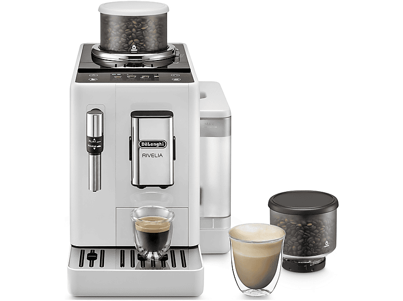 De'Longhi Rivelia Exam440.35.W Macchina Caffé Automatica, Bianco (Arctic White)