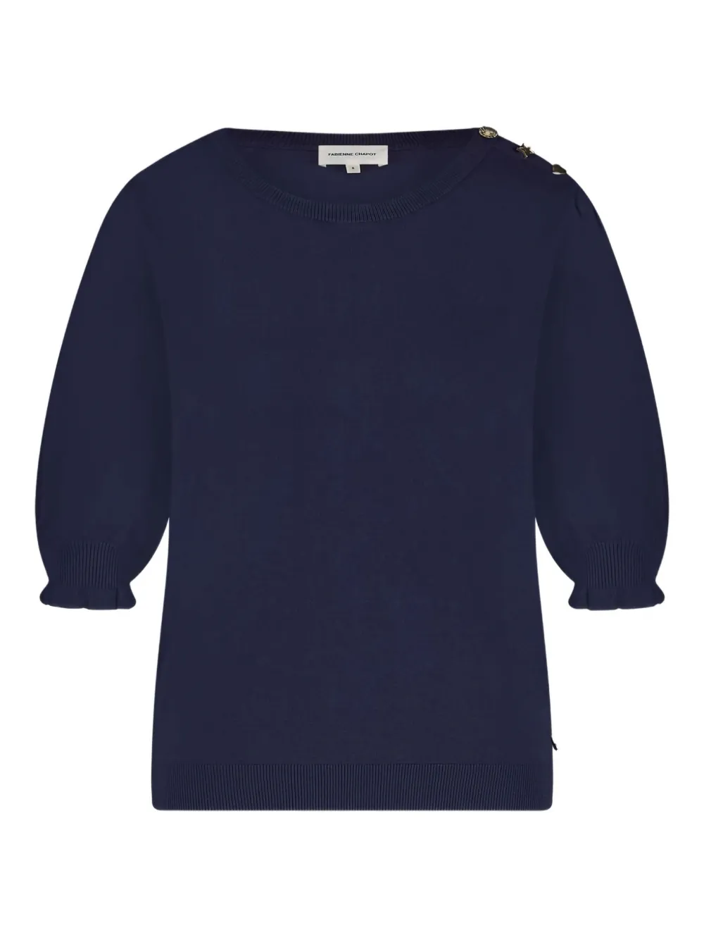 Fabienne Chapot ruffle-detailing T-shirt - Blu