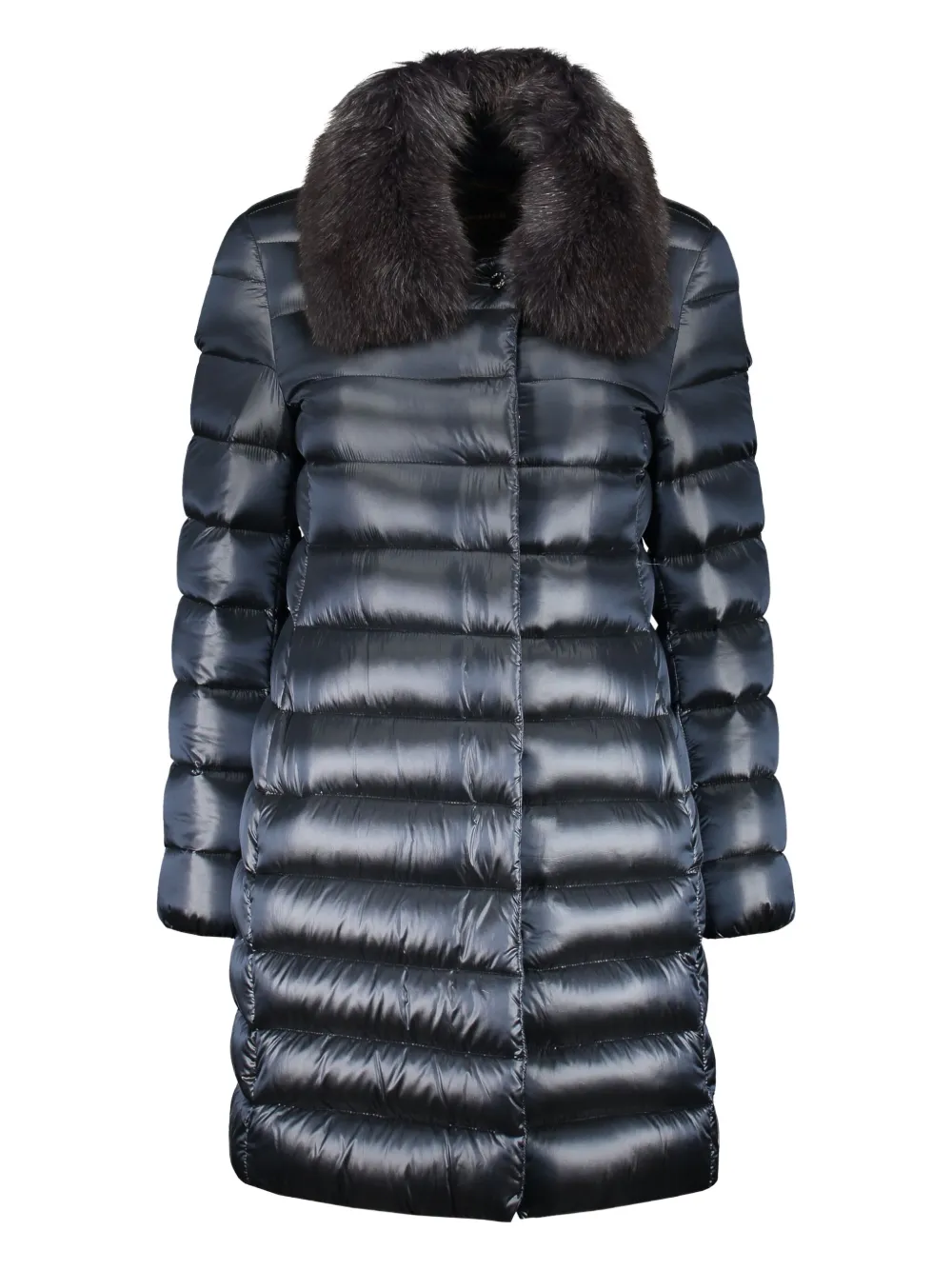 Moorer zip-up padded coat - Blu