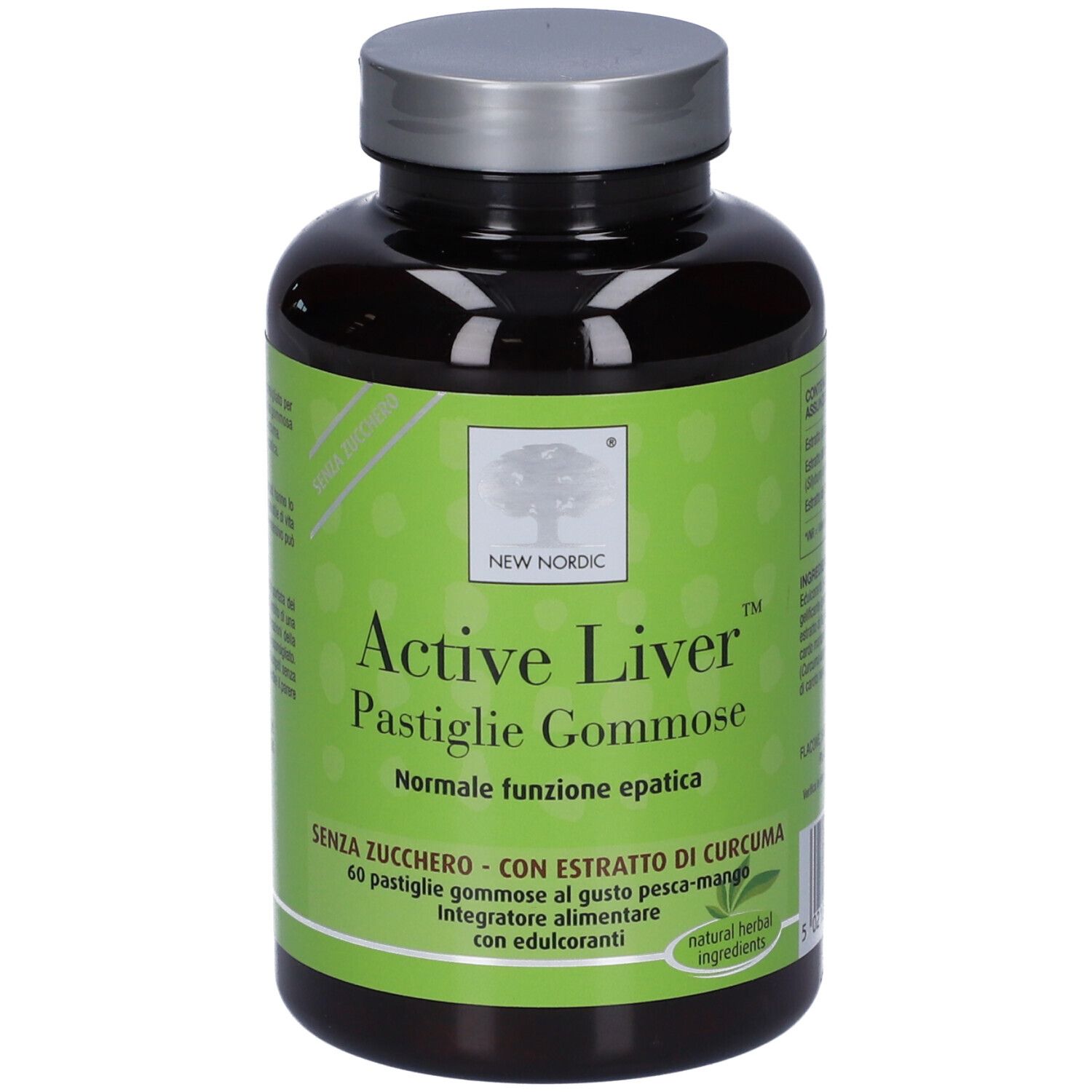 Active Liver 60 Pastiglie Gommose Senza Zucchero Gusto Pesca/Mango 240